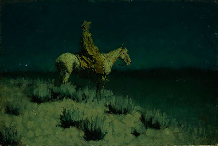 Nocturne by Frederick Remington - The Night Rider, The Night Herder