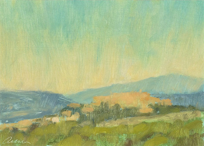 Landscape painting "Montegabbione, Umbria" by Mitchell Albala